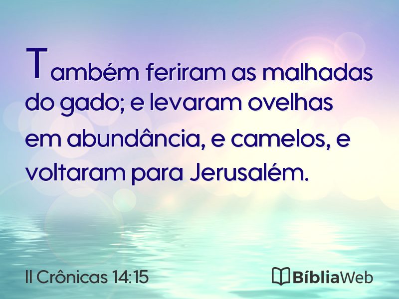 II Crônicas 14:15 em imagem para compartilhar