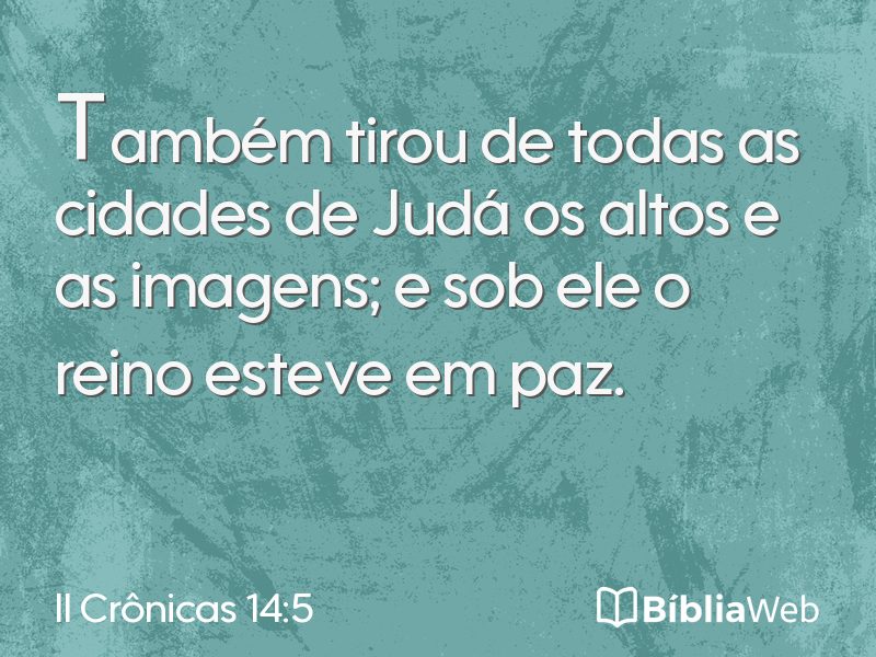 II Crônicas 14:5 em imagem para compartilhar