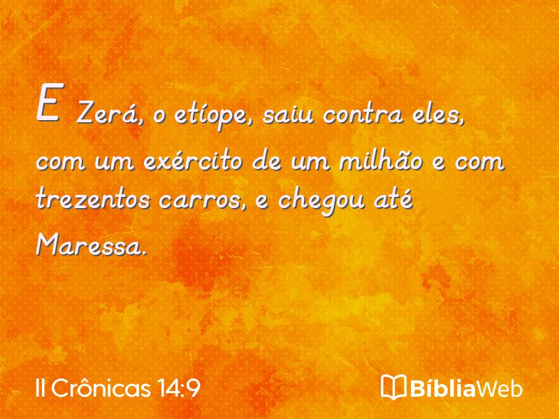 II Crônicas 14:9 em imagem para compartilhar
