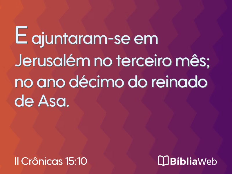 II Crônicas 15:10 em imagem para compartilhar