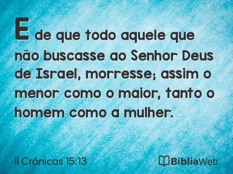 II Crônicas 15:13 em imagem para compartilhar