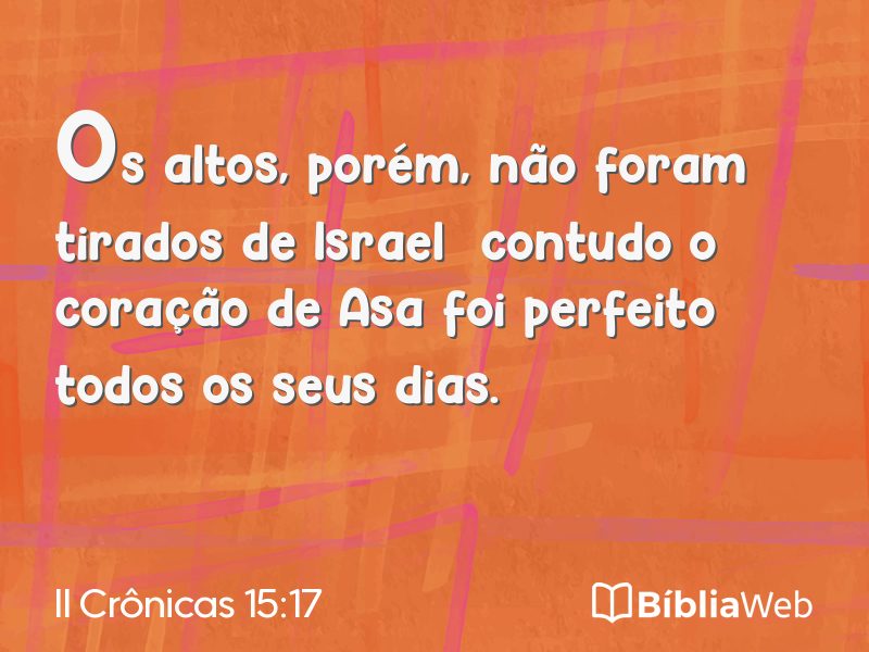 II Crônicas 15:17 em imagem para compartilhar