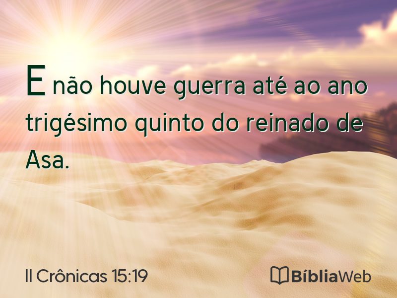 II Crônicas 15:19 em imagem para compartilhar
