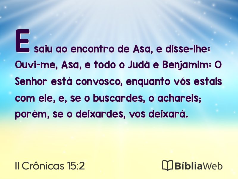 II Crônicas 15:2 em imagem para compartilhar