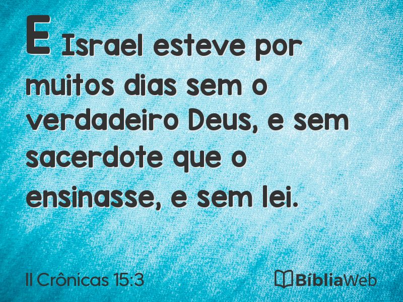 II Crônicas 15:3 em imagem para compartilhar