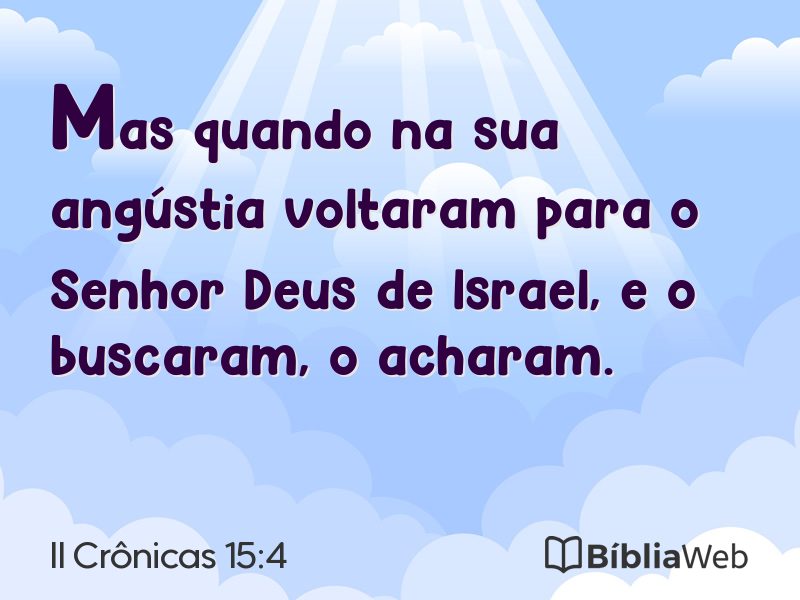II Crônicas 15:4 em imagem para compartilhar