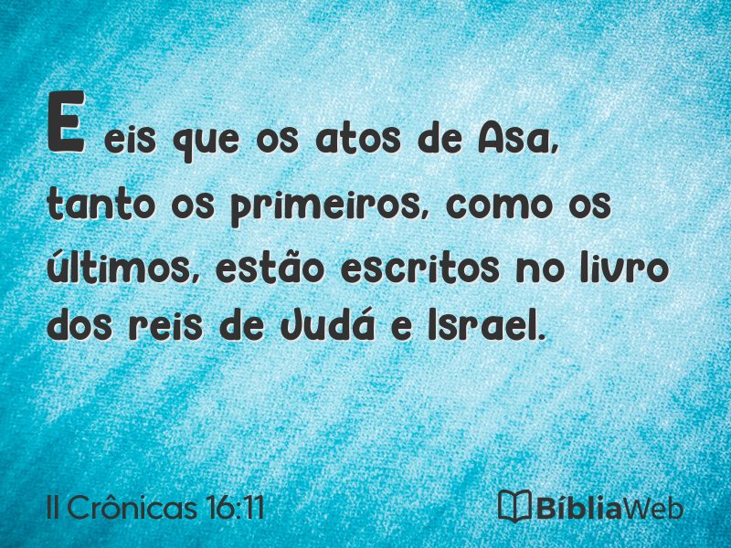 II Crônicas 16:11 em imagem para compartilhar