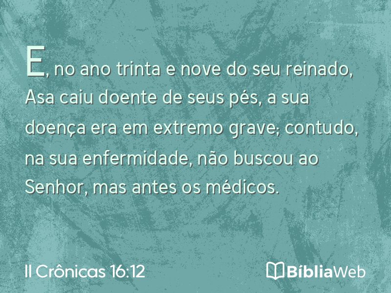 II Crônicas 16:12 em imagem para compartilhar
