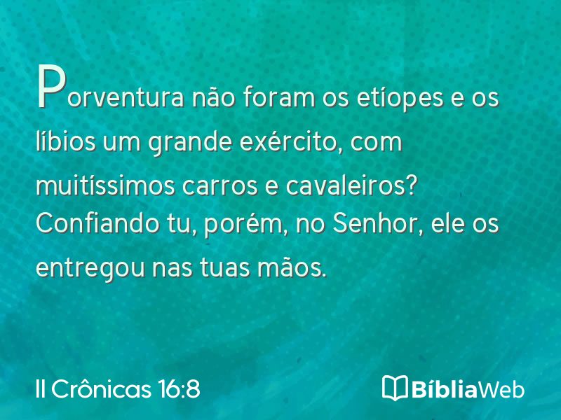 II Crônicas 16:8 em imagem para compartilhar