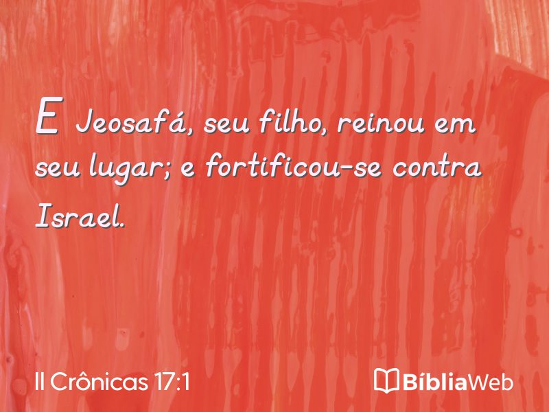 II Crônicas 17:1 em imagem para compartilhar