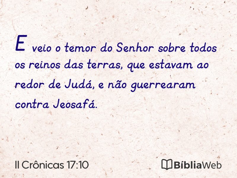 II Crônicas 17:10 em imagem para compartilhar