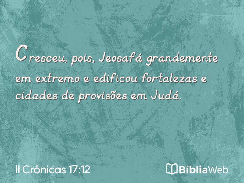 II Crônicas 17:12 em imagem para compartilhar