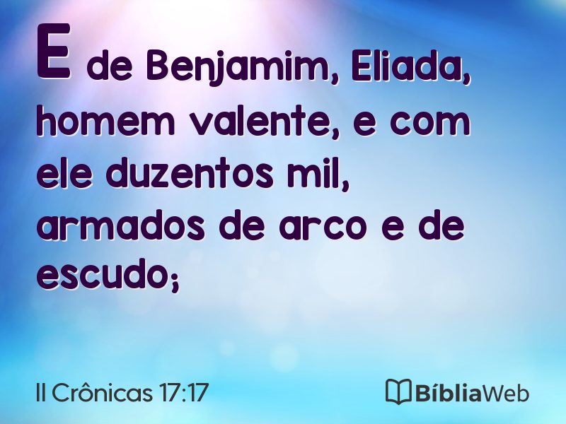 II Crônicas 17:17 em imagem para compartilhar