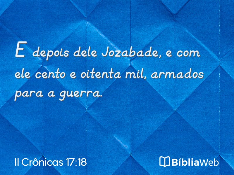 II Crônicas 17:18 em imagem para compartilhar
