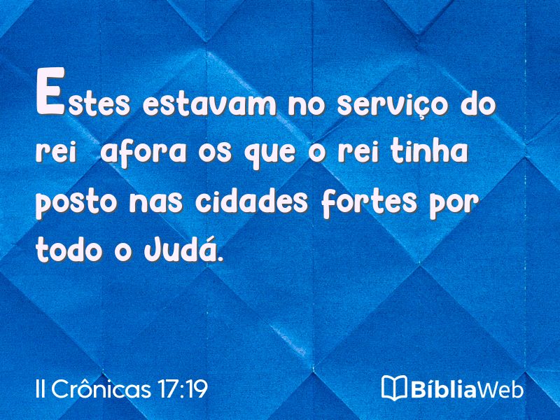 II Crônicas 17:19 em imagem para compartilhar
