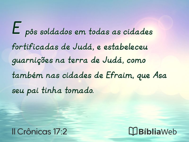 II Crônicas 17:2 em imagem para compartilhar