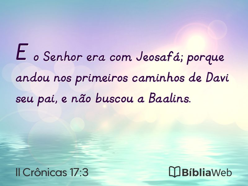 II Crônicas 17:3 em imagem para compartilhar