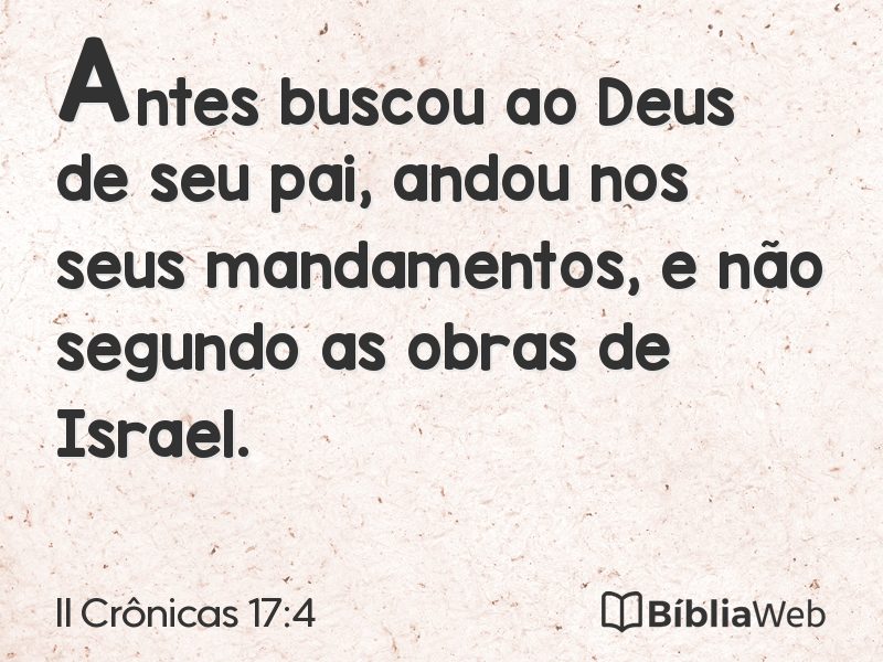 II Crônicas 17:4 em imagem para compartilhar