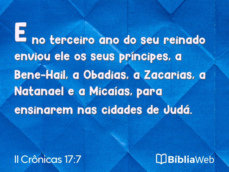 II Crônicas 17:7 em imagem para compartilhar