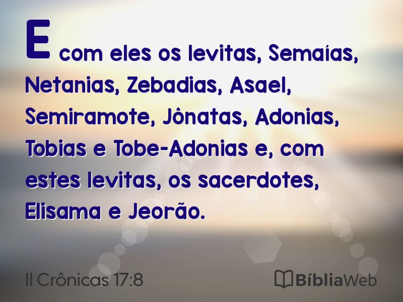 II Crônicas 17:8 em imagem para compartilhar
