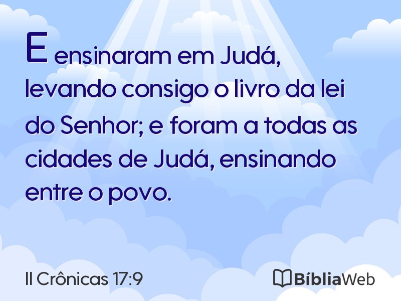 II Crônicas 17:9 em imagem para compartilhar