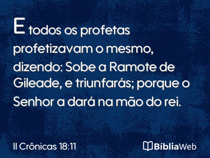 II Crônicas 18:11 em imagem para compartilhar