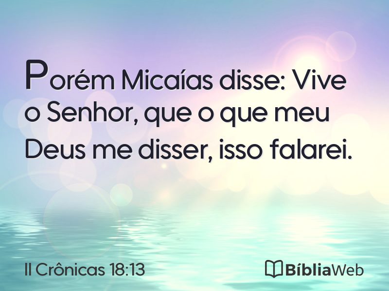 II Crônicas 18:13 em imagem para compartilhar