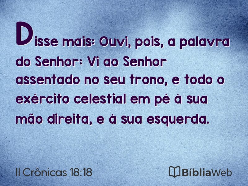 II Crônicas 18:18 em imagem para compartilhar