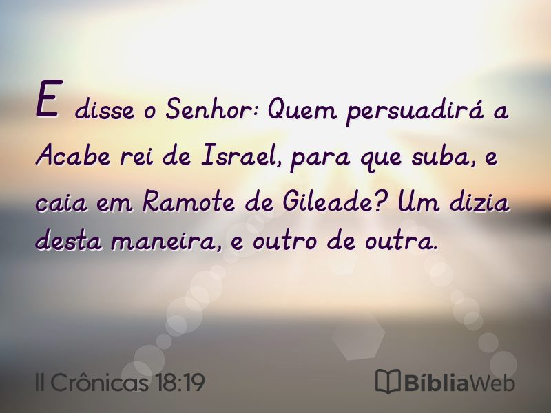 II Crônicas 18:19 em imagem para compartilhar