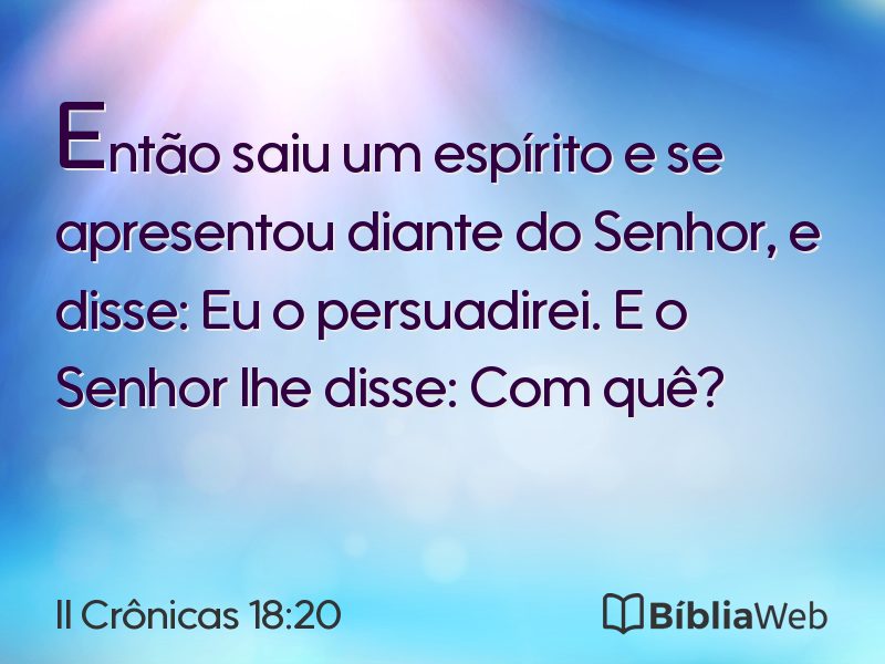 II Crônicas 18:20 em imagem para compartilhar