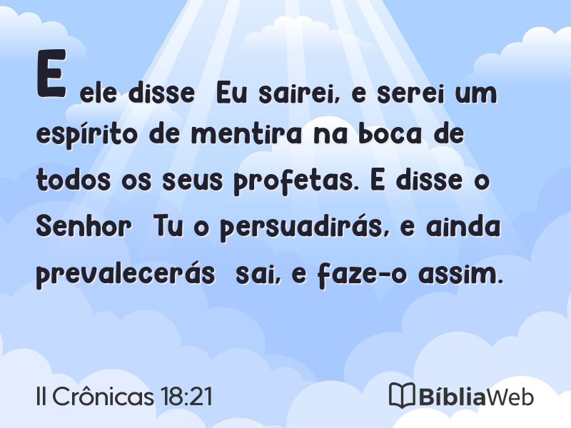 II Crônicas 18:21 em imagem para compartilhar