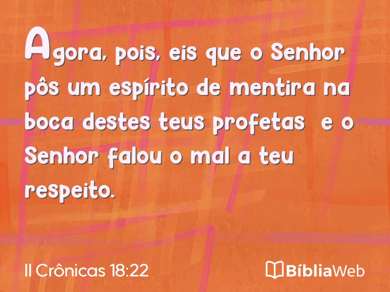 II Crônicas 18:22 em imagem para compartilhar