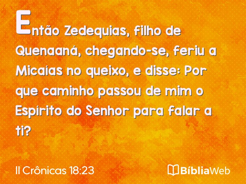 II Crônicas 18:23 em imagem para compartilhar