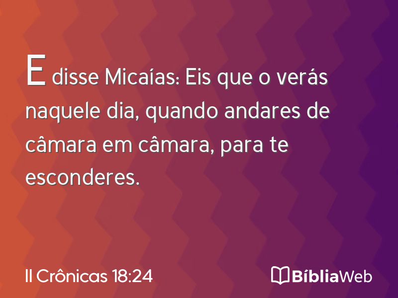 II Crônicas 18:24 em imagem para compartilhar