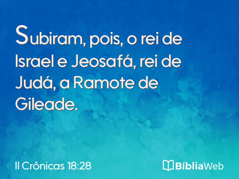 II Crônicas 18:28 em imagem para compartilhar