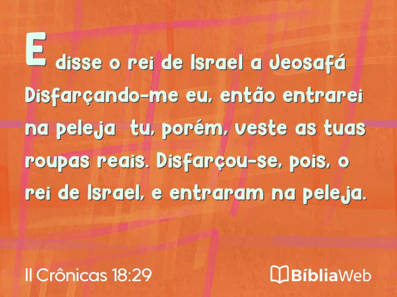 II Crônicas 18:29 em imagem para compartilhar
