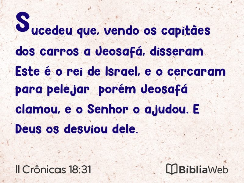 II Crônicas 18:31 em imagem para compartilhar