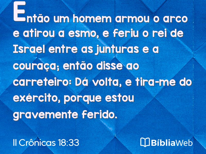 II Crônicas 18:33 em imagem para compartilhar