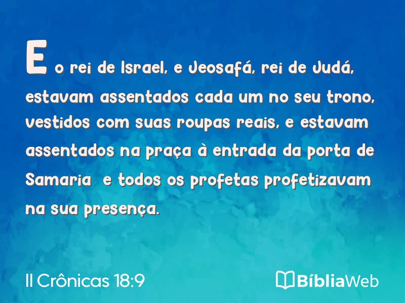 II Crônicas 18:9 em imagem para compartilhar