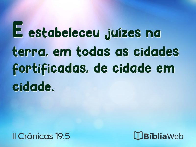 II Crônicas 19:5 em imagem para compartilhar