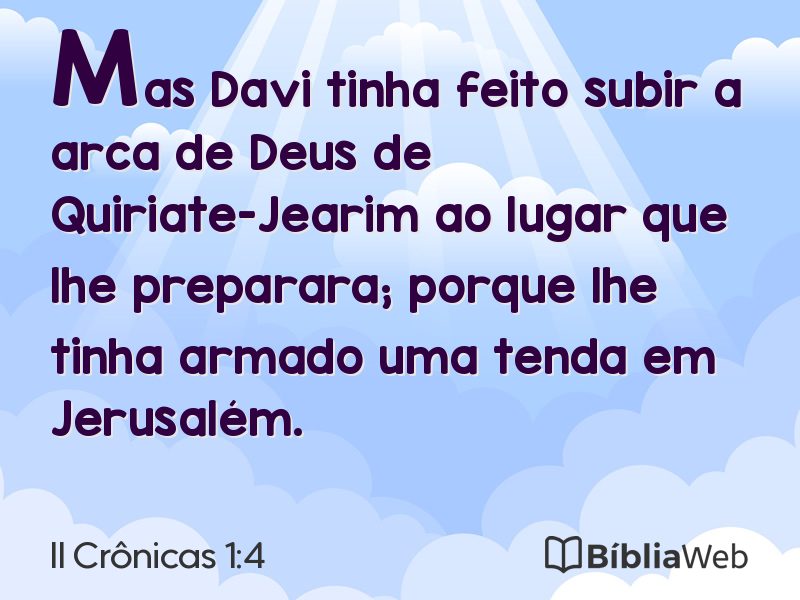 II Crônicas 1:4 em imagem para compartilhar