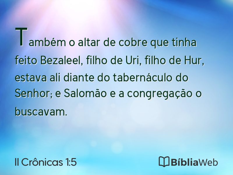 II Crônicas 1:5 em imagem para compartilhar