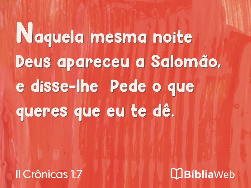 II Crônicas 1:7 em imagem para compartilhar