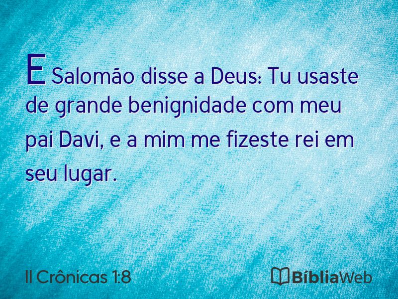 II Crônicas 1:8 em imagem para compartilhar