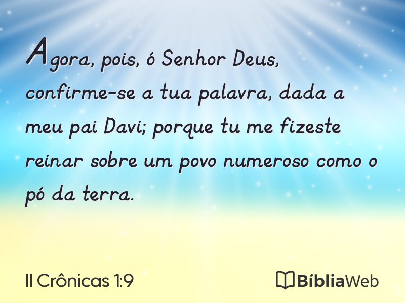 II Crônicas 1:9 em imagem para compartilhar