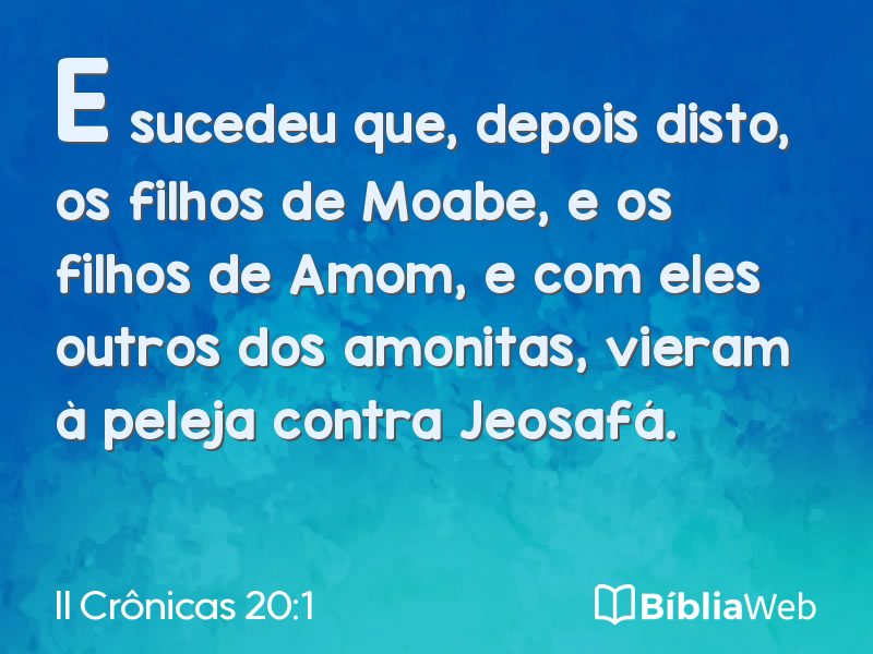 II Crônicas 20:1 em imagem para compartilhar