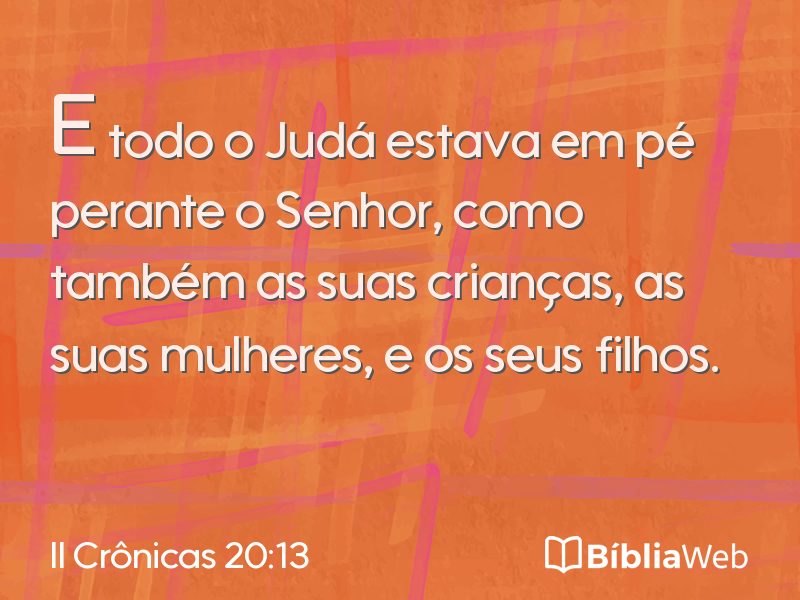 II Crônicas 20:13 em imagem para compartilhar