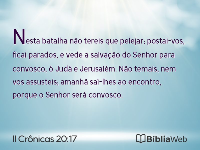 II Crônicas 20:17 em imagem para compartilhar