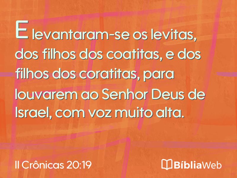 II Crônicas 20:19 em imagem para compartilhar