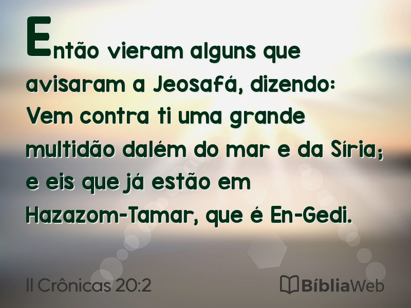 II Crônicas 20:2 em imagem para compartilhar